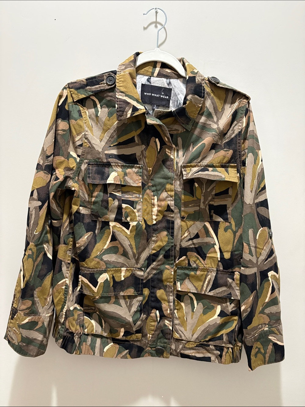 Who What Wear Olive & Tan Camouflage Utility Jacket